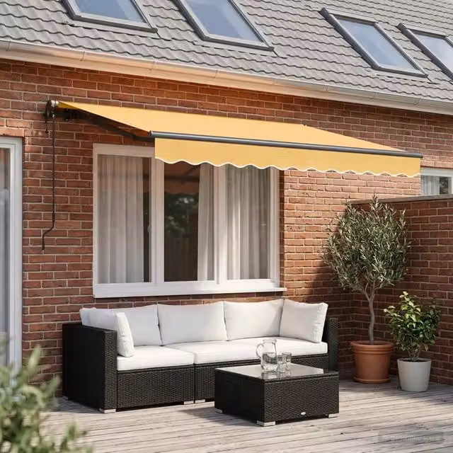Tenda retrattile Sabbia 400 × 300 cm Tessuto e Alluminio 3426043