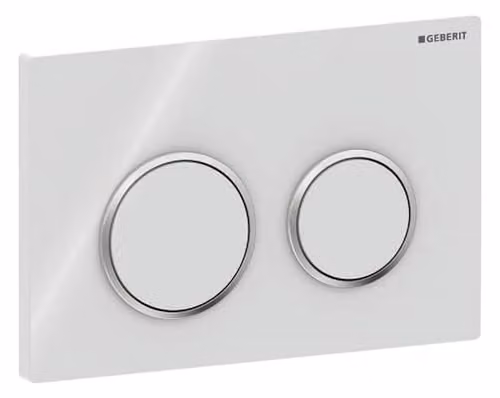 Geberit Plaque de commande Omega20, pour rinçage 2 volumes, 115.085.KJ.1, 115.085.KJ.1, Colorazione: bianco
