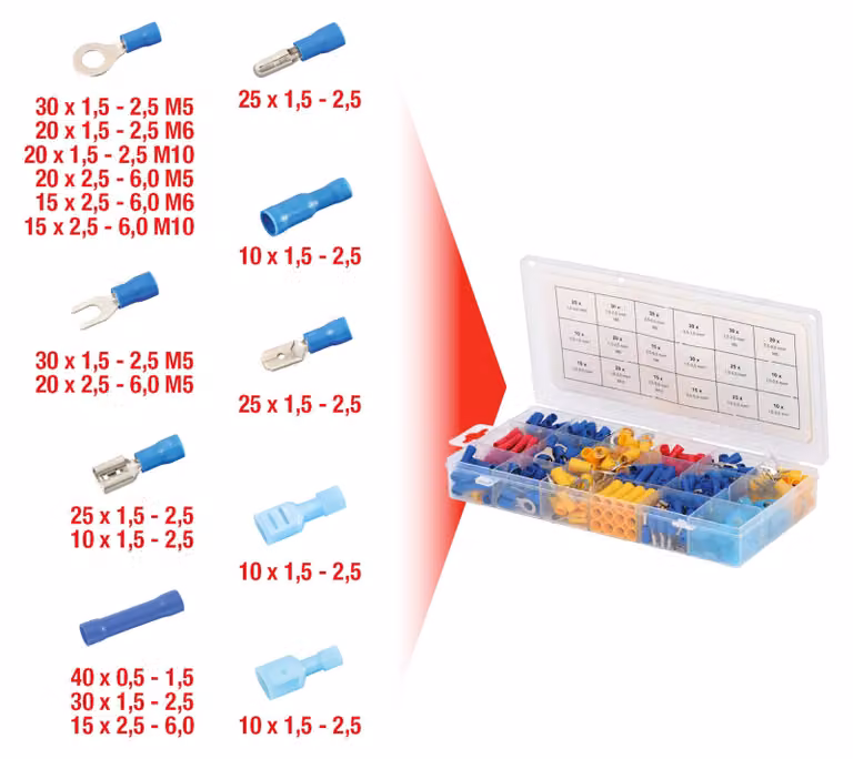 KS TOOLS Sortiment Quetschverbinder, 360-tlg. (970.0300)