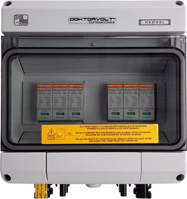 Scatola di giunzione solare PV DC 1000V T1 T2 40kA 2 fili 4mm Connettore Doktorvolt 4579