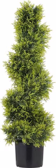 Albero artificiale a spirale HOMCOM verde in plastica con vaso per decorazione moderna, Altezza: 90 cm – 1