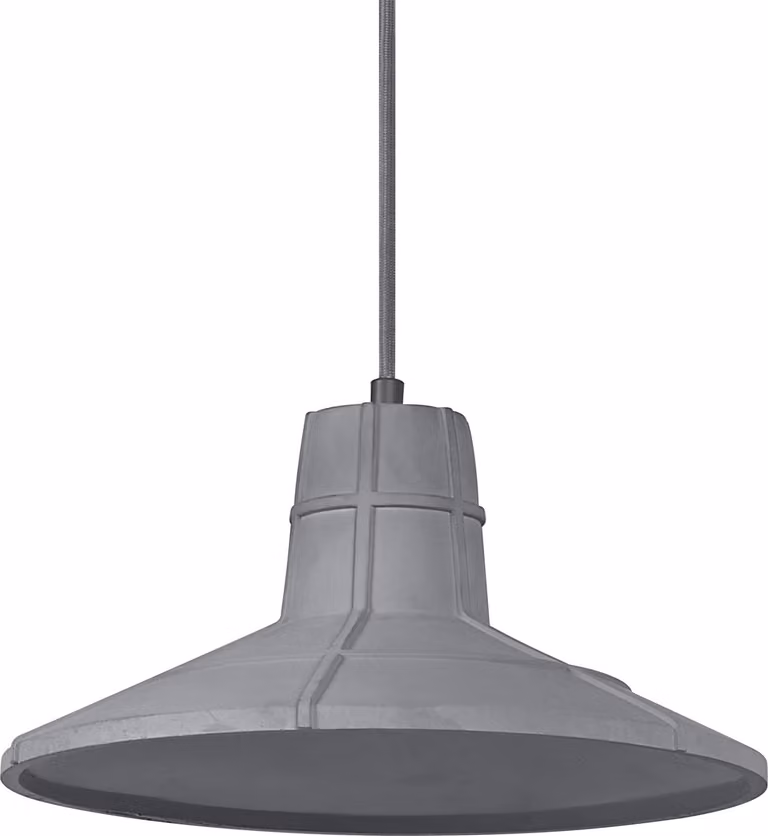 OSRAM Decor Concrete Sala lampada a sospensione in cemento (325 mm) in grigio scuro con alloggiamento in metallo e cemento per un'illuminazione moderna degli interni, con scelta flessibile della sorgente luminosa grazie all'attacco E27.