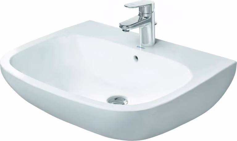 Duravit D-Code, lavabo, bianco, lucido, 650 mm, 23106500002, 1 pz.