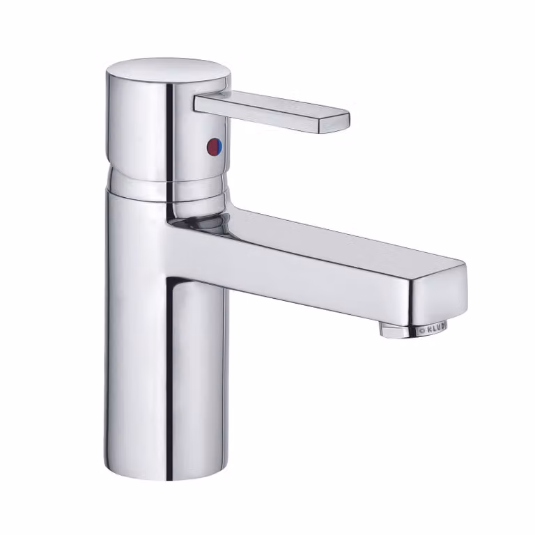 KLUDI ZENTA Mitigeur monocommandé pour lavabo, hauteur de bec 75mm, sans garniture d'écoulement, chrome, 382620575, 382620575