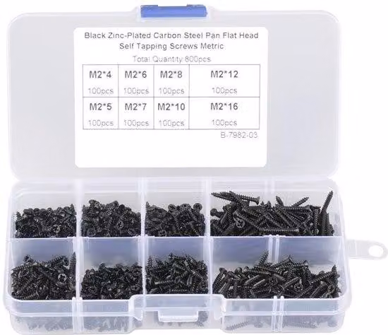 Set di chiavi a T Acciaio al carbonio di alta qualità - assortimento 800 pezzi - resistente alla corrosione - 8 diverse lunghezze - con custodia per il trasporto