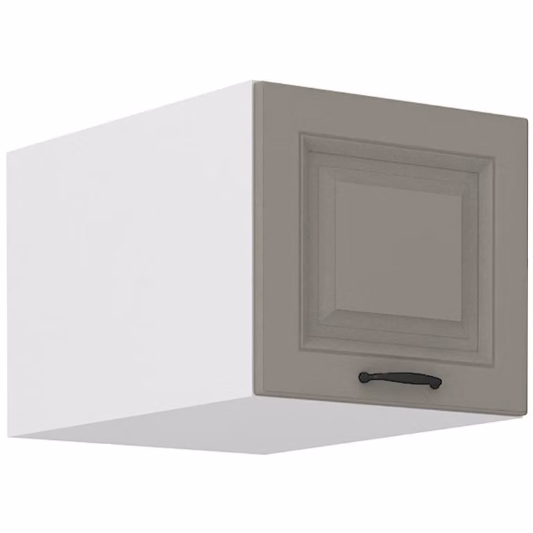 Armadietto superiore con anta a battente SOPHIA - larghezza 40 cm, grigio chiaro / bianco