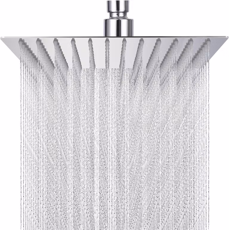 Doccia a parete, dimensioni 30x30 cm, acciaio inossidabile 304, forma quadrata, ugelli anticalcare, per bagno