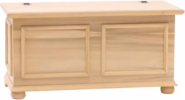 Cassapanca classica in legno tinta naturale 116,5x40,5x46 - Mobili 2G