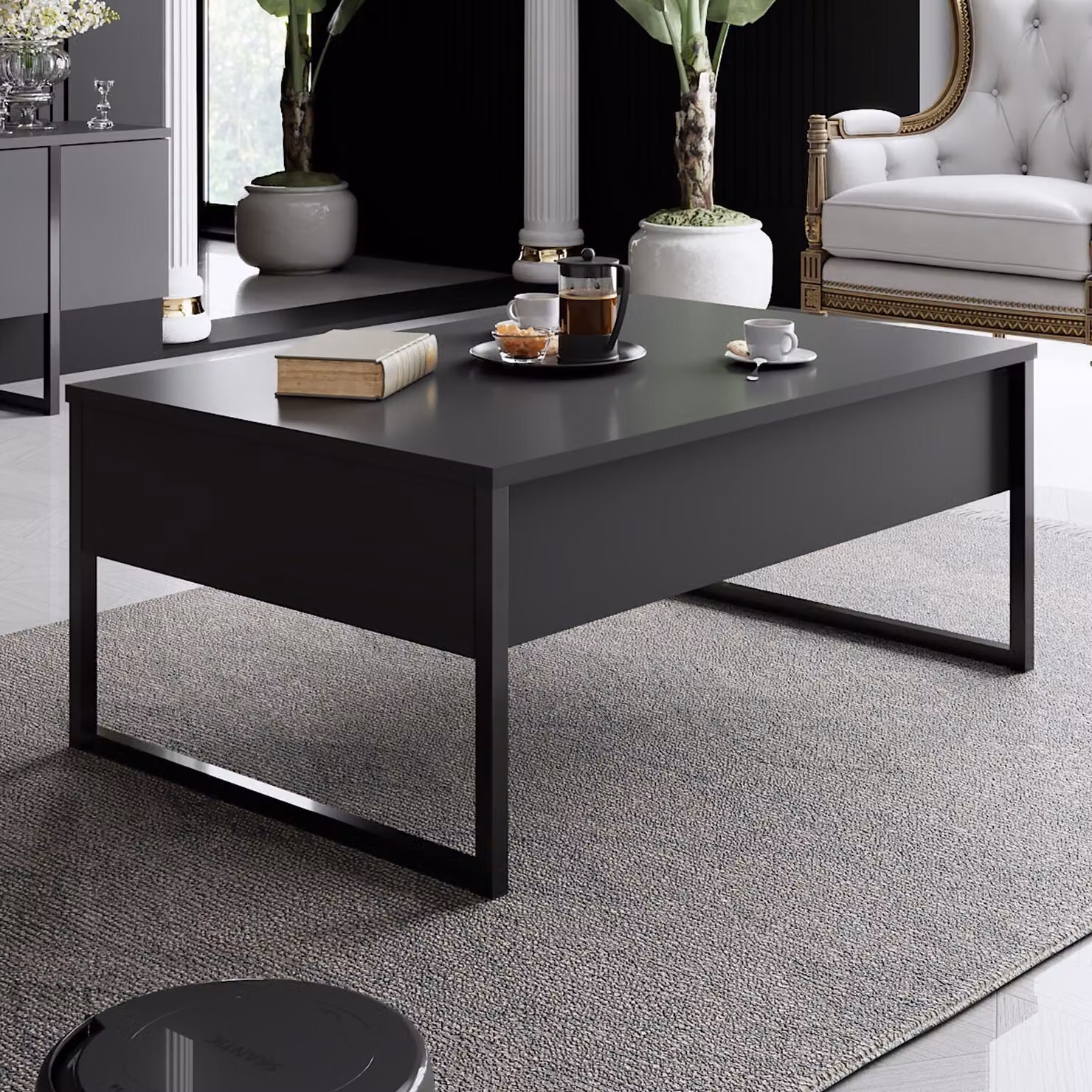 Skye Decor, Luxe - Antracite, Nero, Couchtische, Anthrazit, 90 x 40 x 60 cm