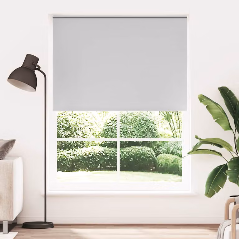 Tenda a rullo oscurante e termoisolante vidaXL in poliestere, colore grigio/argento, L: 140 cm, H: 230 cm