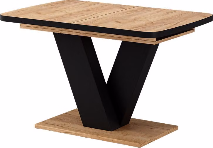 Tavolo da pranzo allungabile Vicco Fenaro Nero/Rovere 120-160 x 80 cm Allungabile, Model 57996