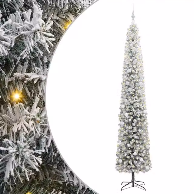 Albero di Natale artificiale moderno vidaXL verde con 300 LED luce bianca calda, Altezza: 300 cm – 1