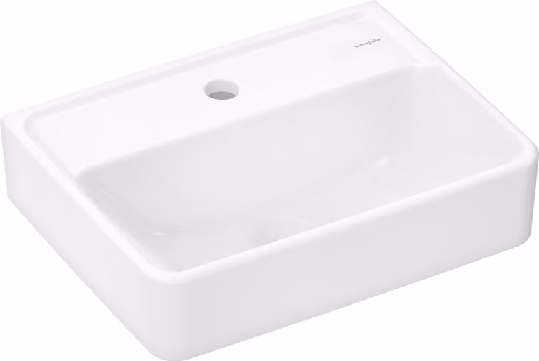 hansgrohe Xanuia Q lave-mains, avec trou pour robinet, sans trop-plein, 450x340mm, blanc, 60230450, 60230450