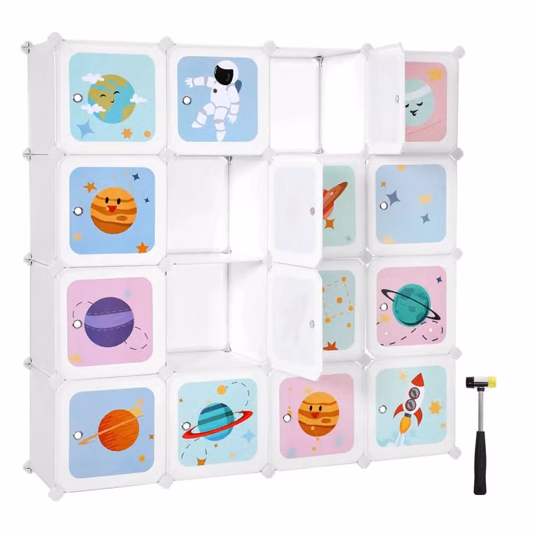 Portaoggetti a 16 Cubi per Bambini