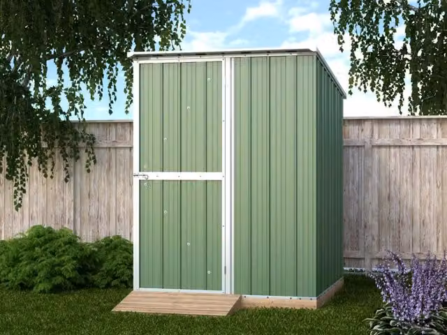 Box in Acciaio Zincato Casetta da Giardino in Lamiera 1.55 x 1.75 m x h2.02 m - 60 KG – 2.71 mq - colore verde