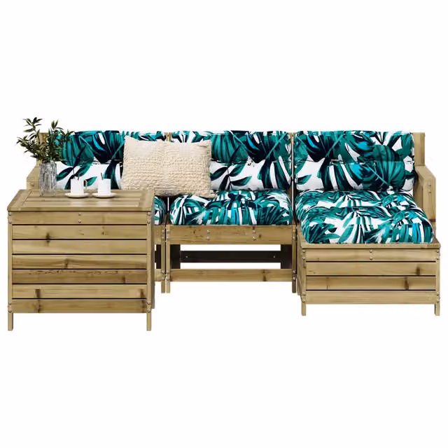 Set Divani da Giardino 5 pz in Legno Impregnato di Pino 3250507