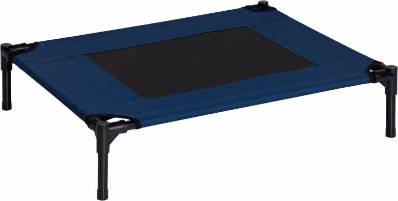 Cuccia per cani, lettino per cani, cuccia per gatti, cuccia per animali domestici, posto letto 76,2 x 61 x 18 cm, acciaio, tessuto Oxford 600D, blu, per interni ed esterni, blu, 76 cm, 64 cm, 18 cm