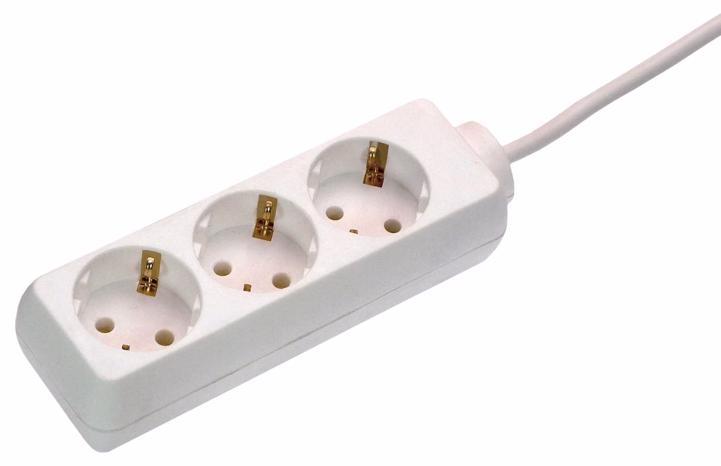 as-Schwabe Presa di corrente a 3 vie bianca 3m 230V 16A presa multipla IP20