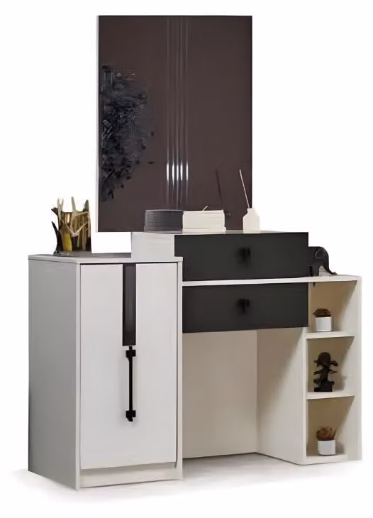 Schlafzimmer Schminktisch mit Spiegel Luxus Holz Möbel Einrichtung