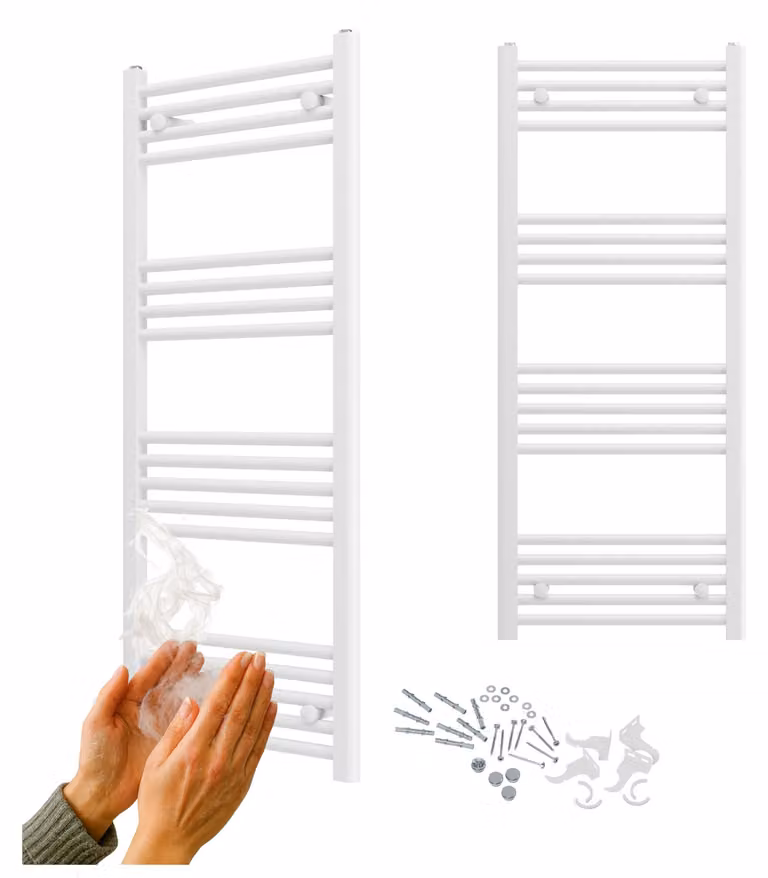 Granitan - Radiatore da bagno - Scaldasalviette - 50x120 cm - Bianco - Scaldasalviette - BRENO