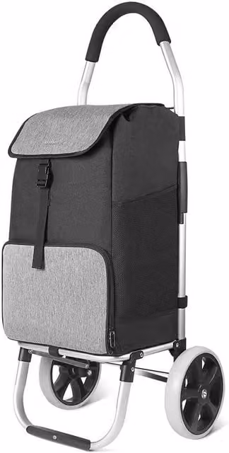 Carrello per spesa con grande capacità - leggero - 1 pezzo - nero