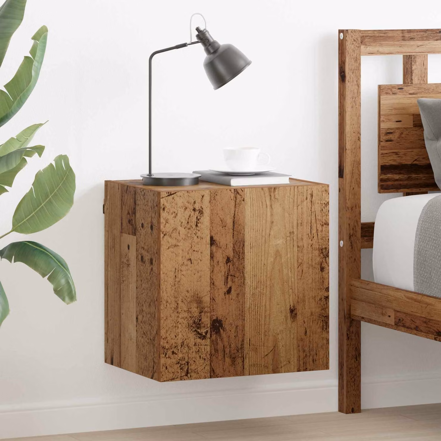 Mobile TV da parete vidaXL in legno vecchio marrone L: 40,5 cm, P: 30 cm, H: 40 cm