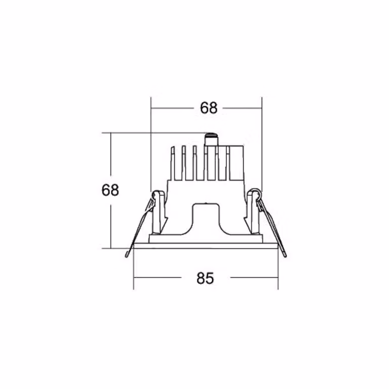BRUMBERG Apollo Micro, liscio, rotondo, DALI, 3.000 K, nero dimmerabile, Nero, Soggiorno / Sala da pranzo, Alluminio, Moderno, Downlight