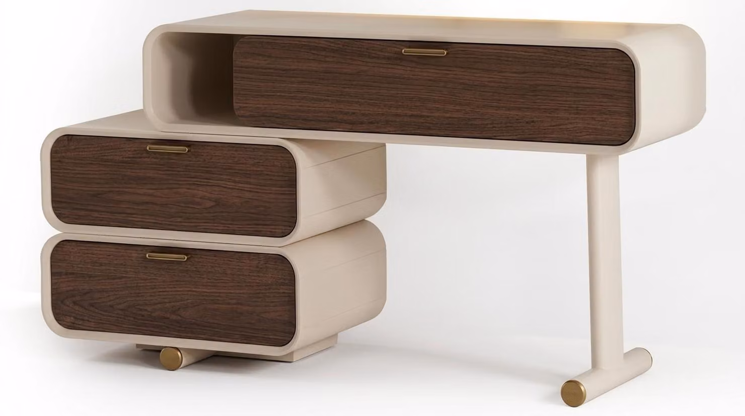 Schminktisch Stil modern beige Schlafzimmer bequem praktisch