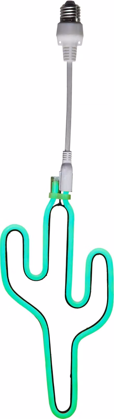Lampada da festa, realizzata in plastica/metallo, colore nero/argento, dimensioni 52x15,5 cm