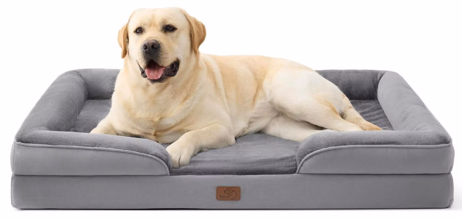Cuccia ortopedica per cani, divano ergonomico, 114x81x18 cm, grigio