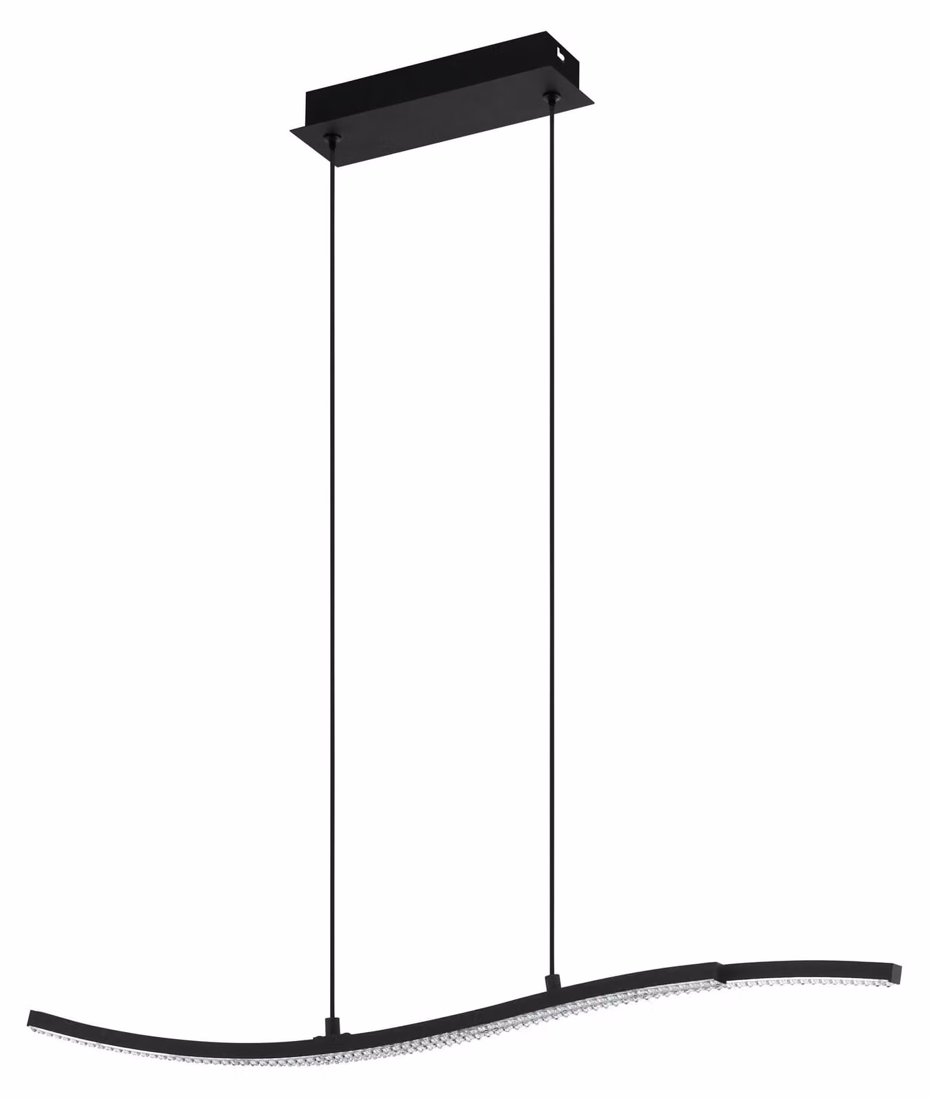 Eglo 99802 LEJIAS LED lampada a sospensione 21,5W 780x80mm nero trasparente bianco caldo