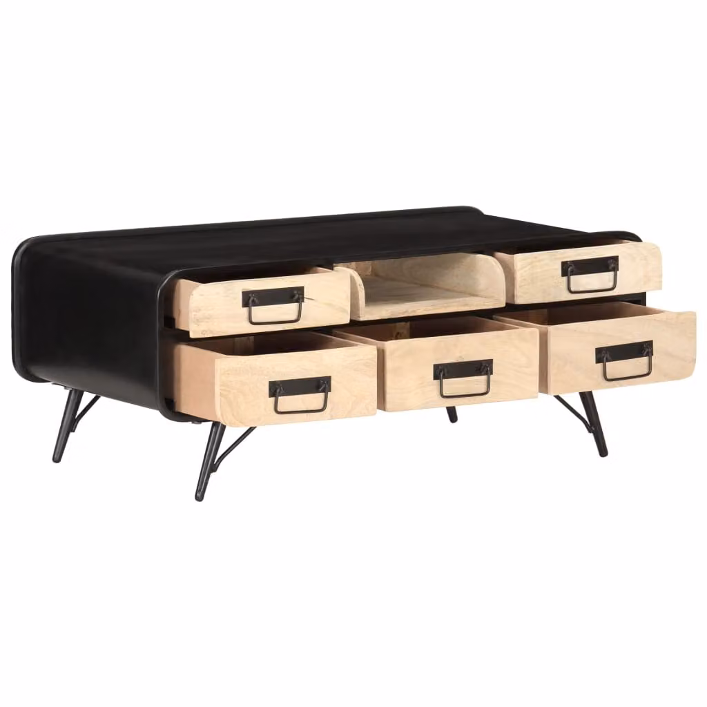 Tavolino 100×50×40 cm in legno massiccio di mango