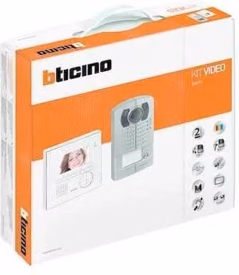 Kit Videocitofono Bticino Monofamiliare con Vivavoce Bianco in Metallo da Parete