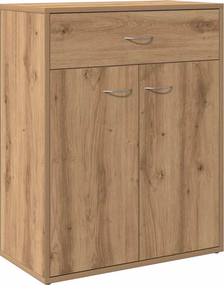 Credenza Rovere Artigianale 60x30x75 cm in Legno Multistrato