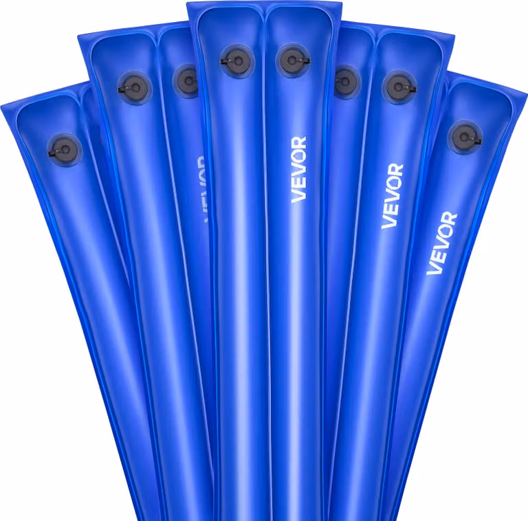 Sacco di zavorra per piscina VEVOR, 5 confezioni da 300 cm, sacchi in PVC da 0,4 mm di spessore con pesi e tappo a vite a prova di perdite, sacchi d'acqua per fissare le coperture delle piscine in inverno, blu