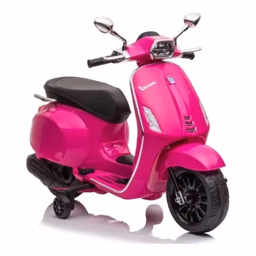 Moto elettrica Biemme by BCS modello Vespa Piaggio 12V rosa – 2