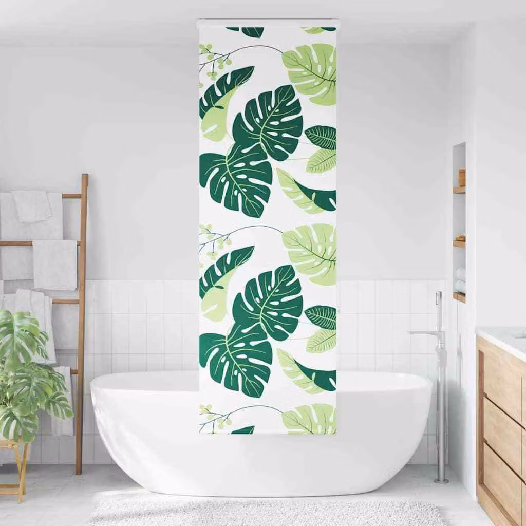 Tenda a Rullo per Doccia Cassonetto 60x240 cm Larghezza Tessuto