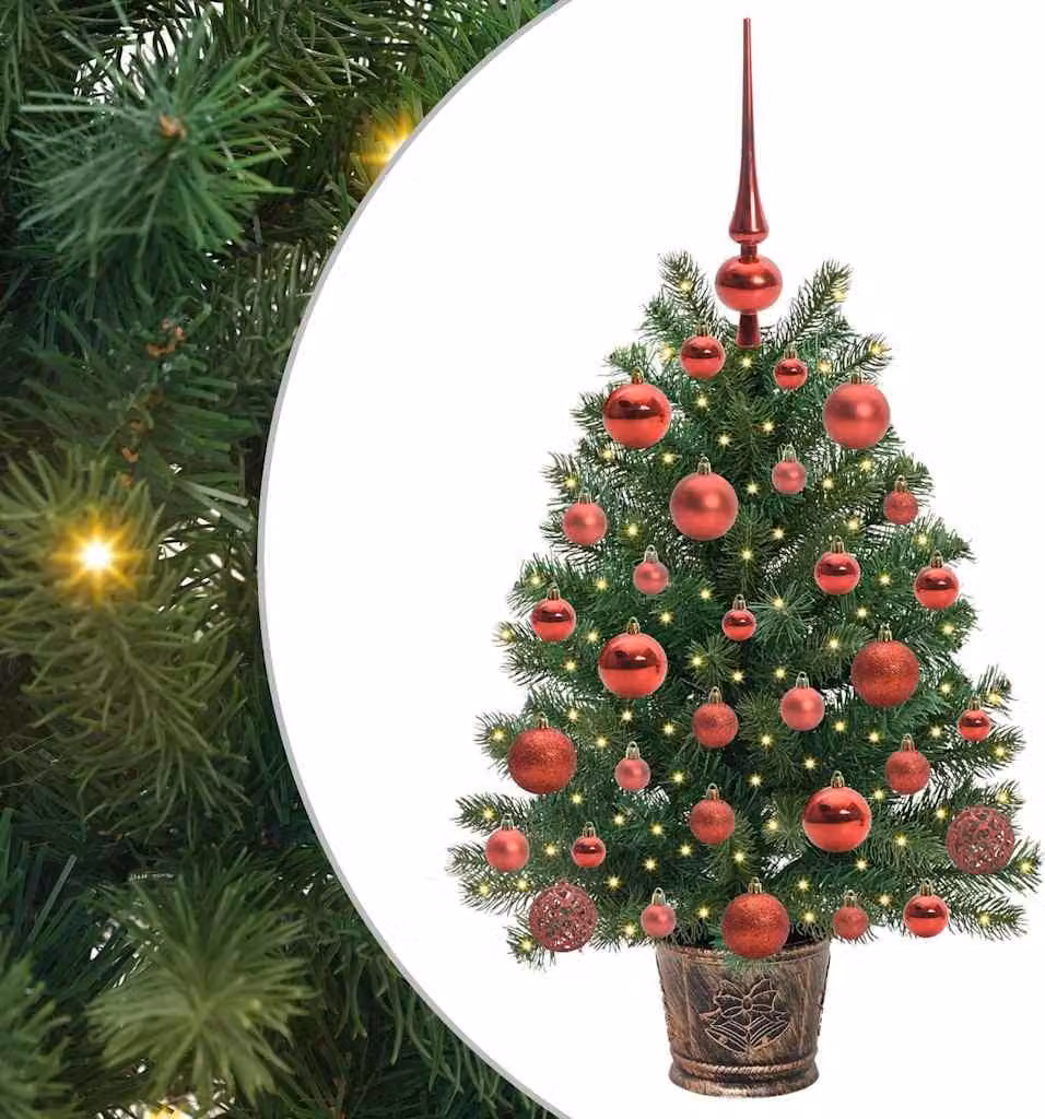 vidaXL Albero di Natale artificiale con 150 LED verde 75 cm PE e PVC