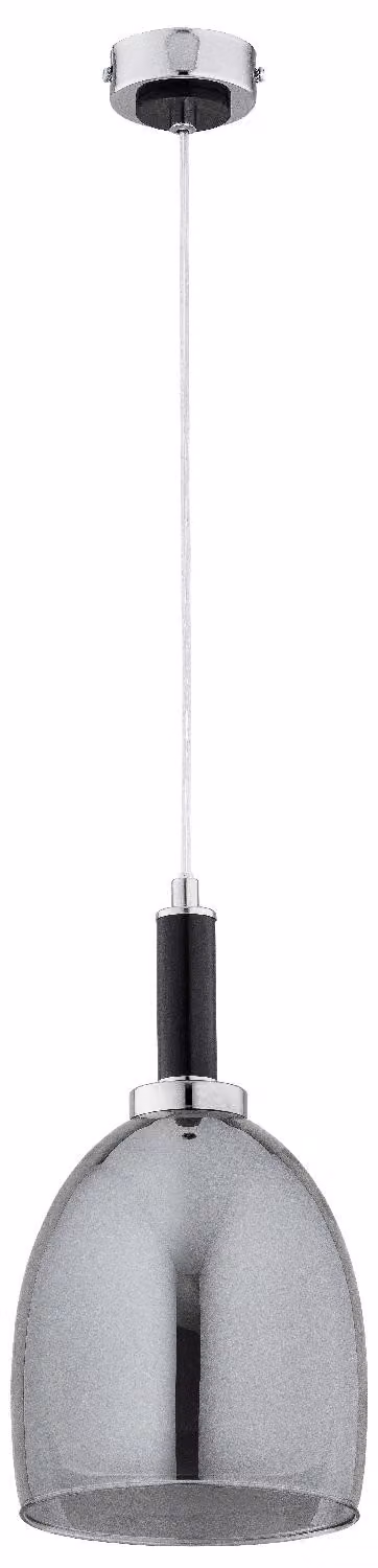 Lampada a sospensione LISSY cromata nera 1xE27x15W vetro, dimensioni: 90x17x17 cm, IP20 Alfa