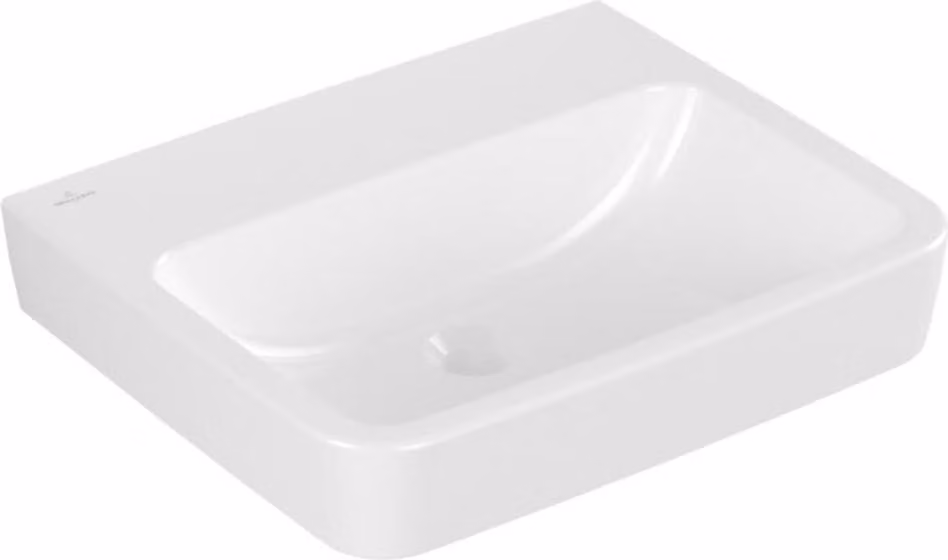 Villeroy & Boch O.novo - Lavabo 550x460 mm, senza sfioratore, senza foro per miscelatore, AntiBac, CeramicPlus, bianco alpino 4A4158T2