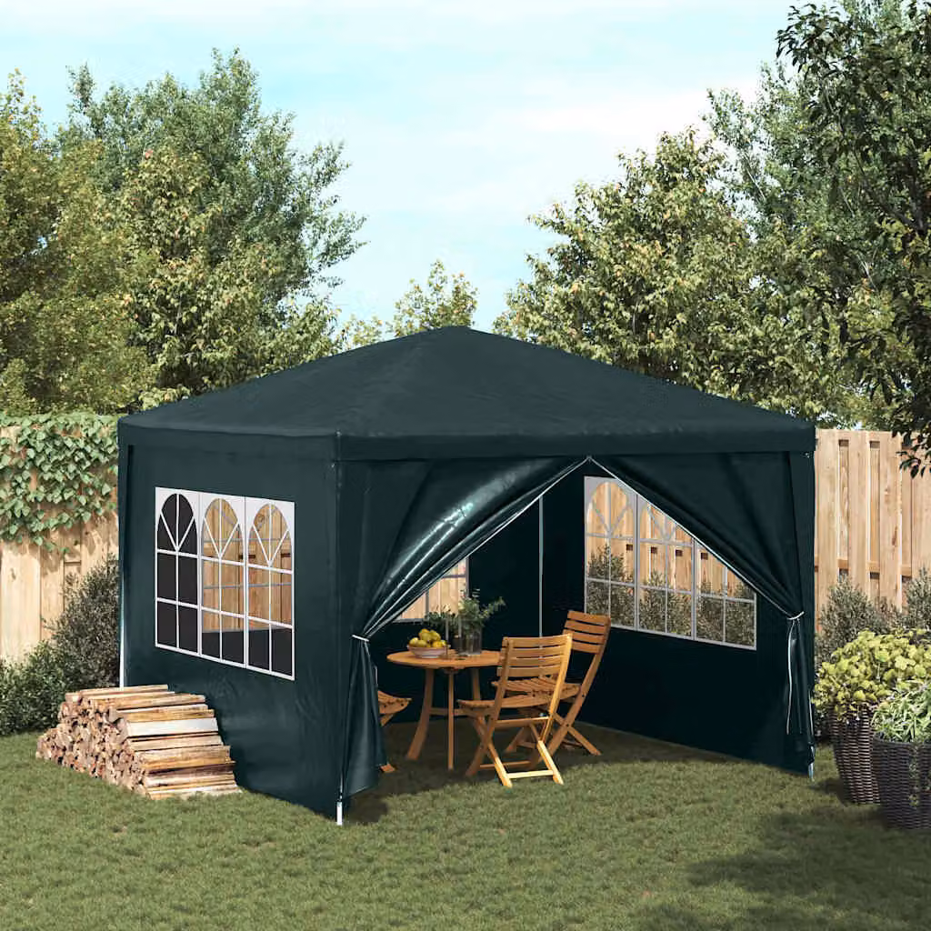 vidaXL Tenda per feste verde con finestra L: 300 cm, P: 300 cm – 1