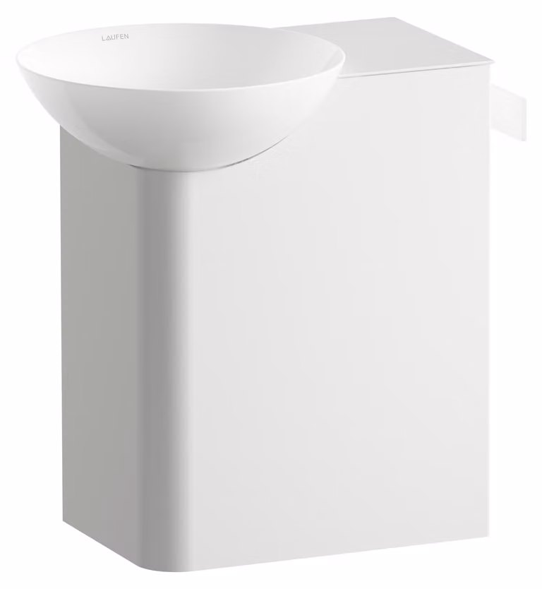 LAUFEN INSERT Plan de toilette, rectangulaire, tablette à droite, 1 trou pour robinet, sans trop-plein, 485x317x470mm, H585IN40001111, H585IN40001111