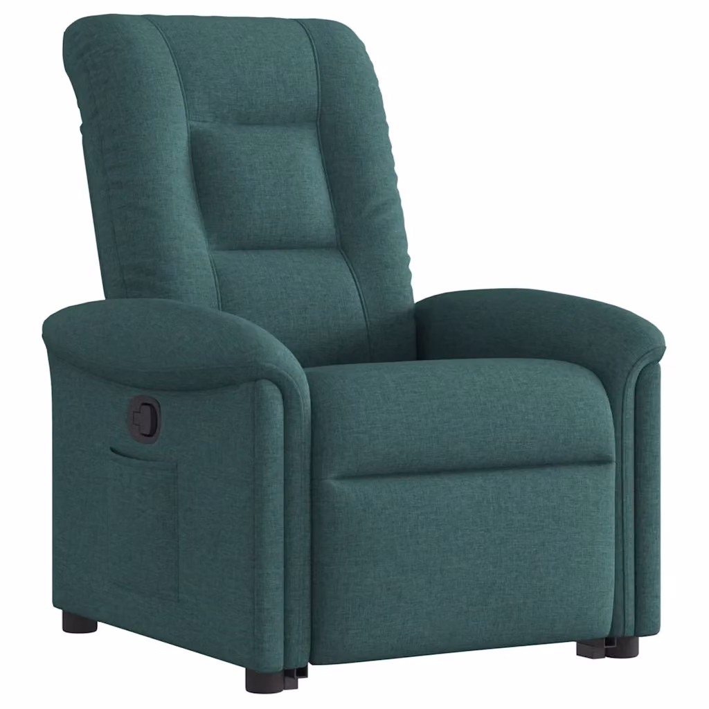 Poltrona Alzapersona Reclinabile vidaXL Verde con Assistenza Elettrica e Braccioli in Tessuto – 2