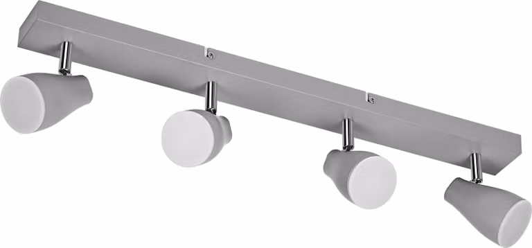 OSRAM LED SPOT PEAR Faretto GU10, grigio, 4X4,3W, 1400lm, 614mm, colore della luce bianco caldo, testa della lampada regolabile, facile installazione, possibilità di combinazione con lampade GU10 intelligenti, IP 20, 2700K