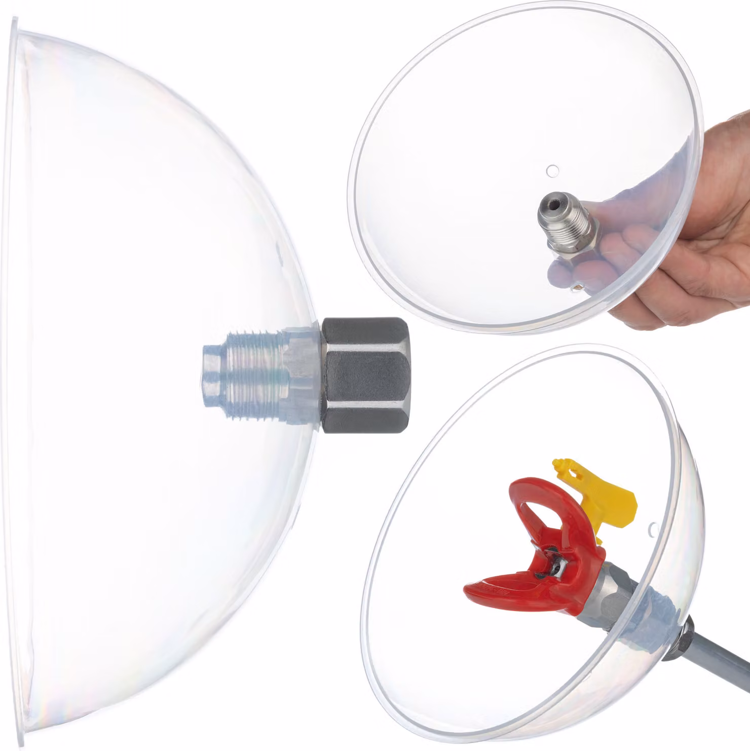 Rosfix Paint Splash Guard – Protezione Antispruzzo per Spruzzatori di Vernice | Compatibile con Pistole e Prolunghe da 7/8" | Per GRACO, Wagner