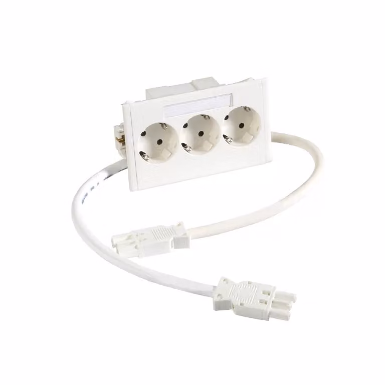 Presa tripla Schneider Electric BRS, SF + spina Wieland + cavo 2x0,3 m, 3x2,5 mm², RAL 9010, tipo: CYB-PS 5940201