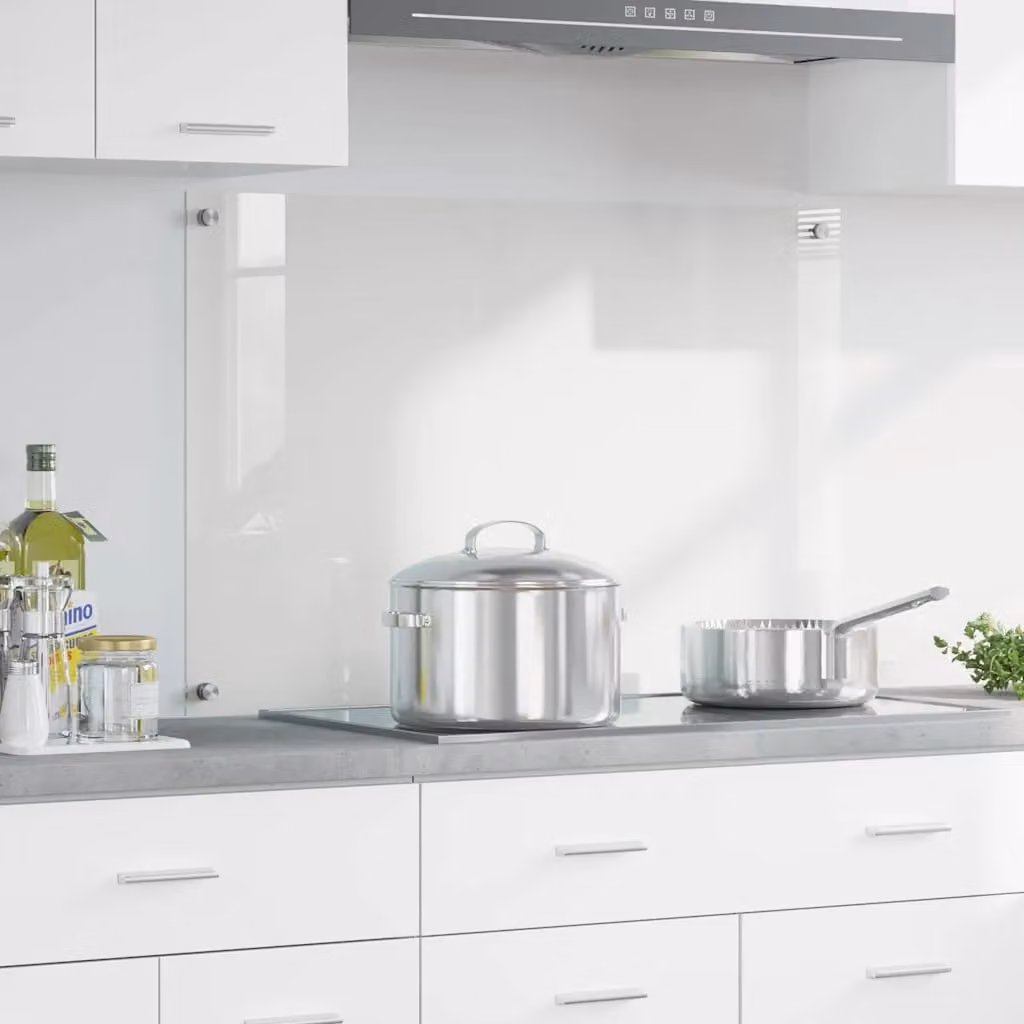 Schienale da cucina trasparente in vetro temperato vidaXL L: 90 cm, H: 60 cm