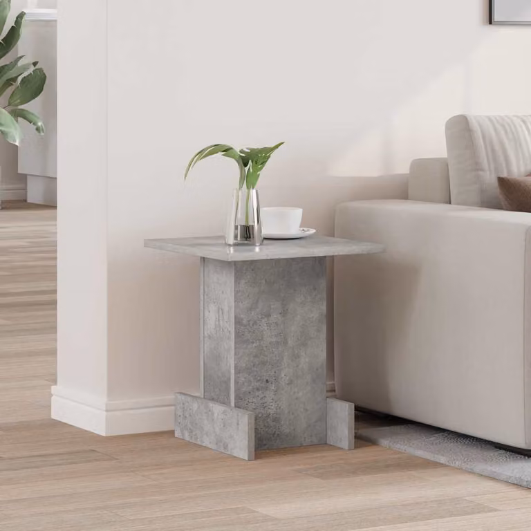 vidaXL Tavolino da soggiorno quadrato in legno ingegnerizzato grigio L: 35,5 cm, P: 35 cm, H: 40 cm