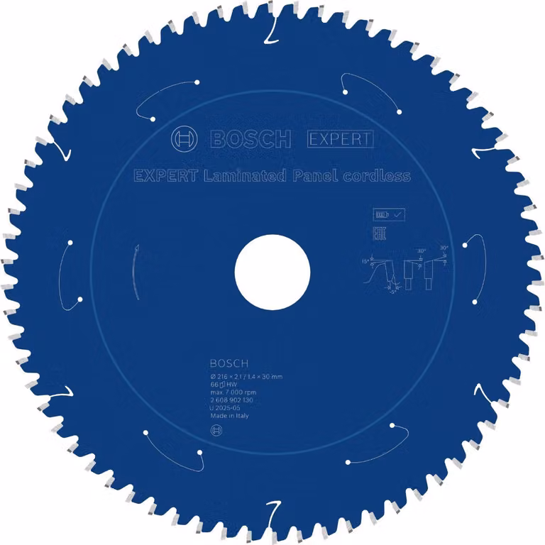 Lama circolare Bosch EXPERT per pannelli laminati, 216x2,1x30 mm, Z66