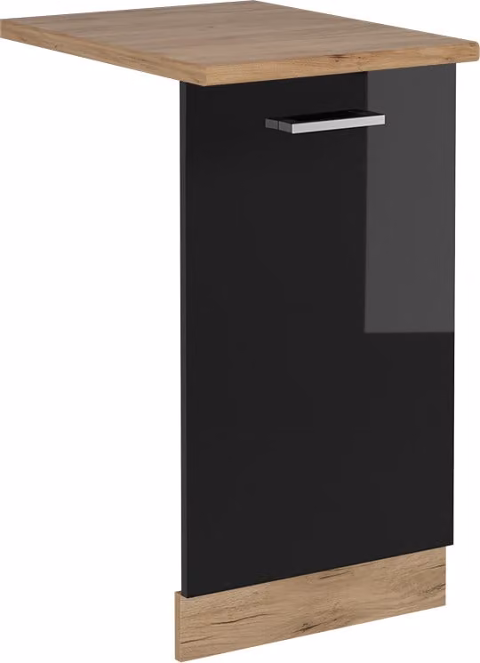 Pannello frontale della lavastoviglie Vicco R-Line Nero lucido 45 cm , PL Rovere, Model 54962